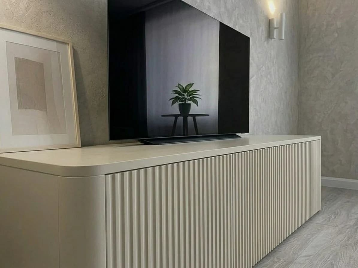 Fluted Cream TV Stand - Furniture Place Kenya