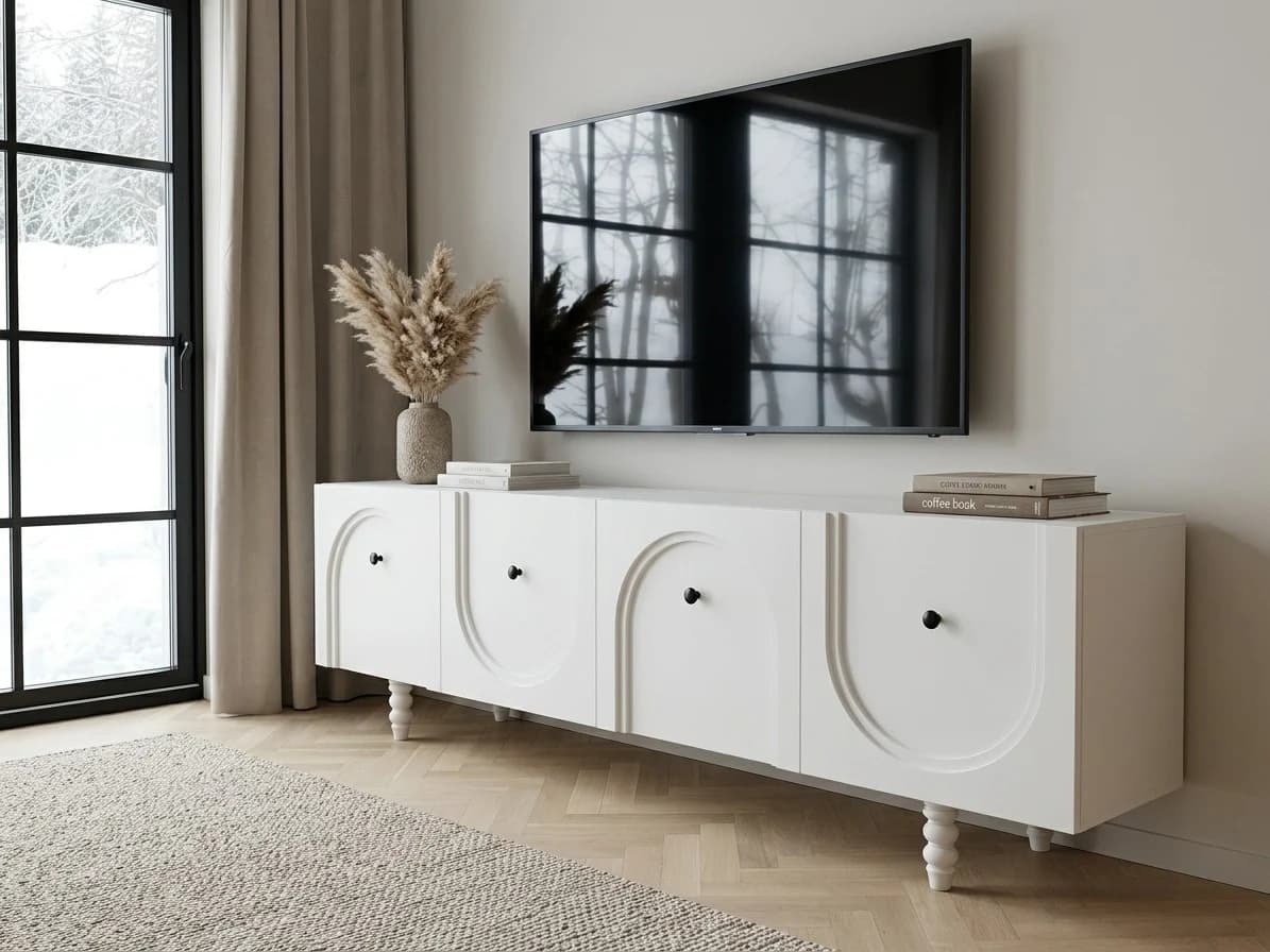 White Arch Panel TV Stand - Furniture Place Kenya