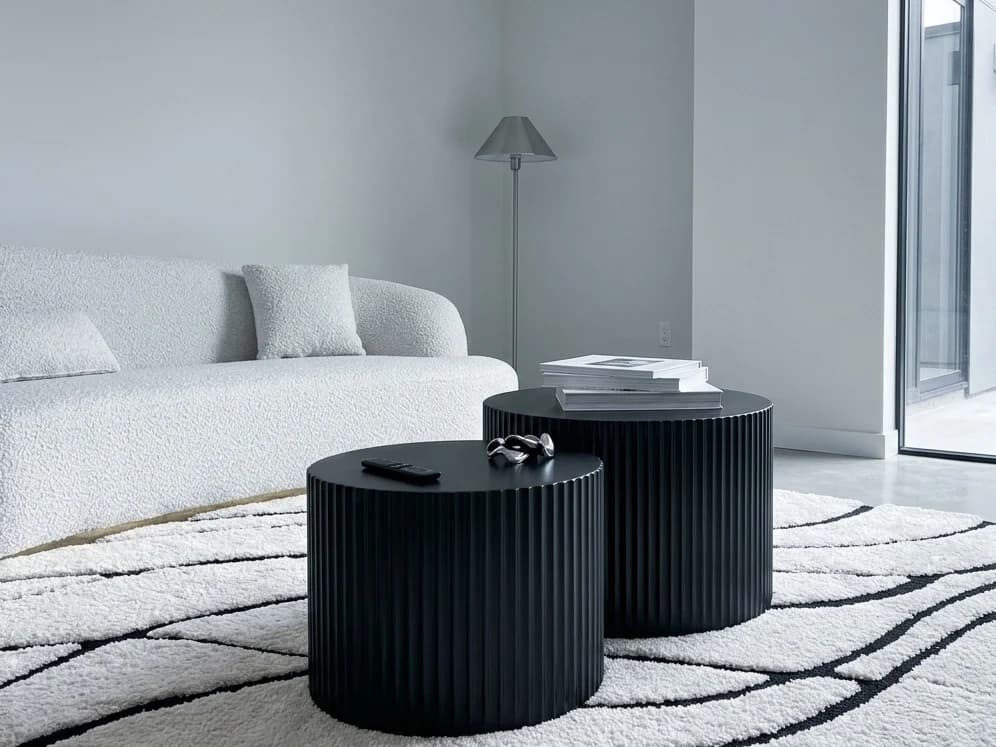 InverseFlute Nesting Coffee Table Set - Furniture Place Kenya